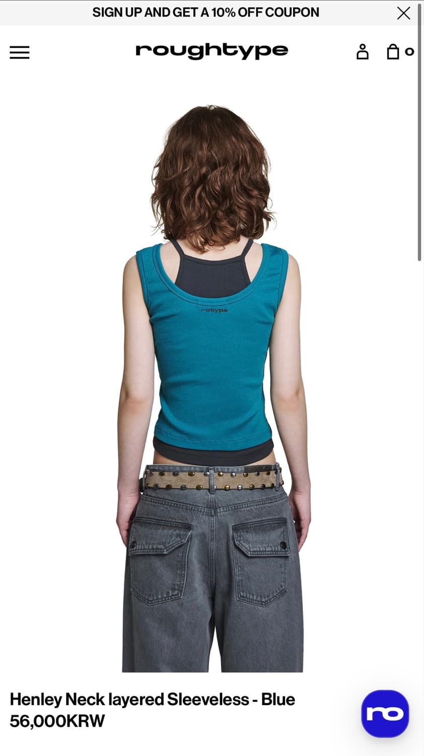 로타입 Henley Neck layered Sleeveless 상품이미지3