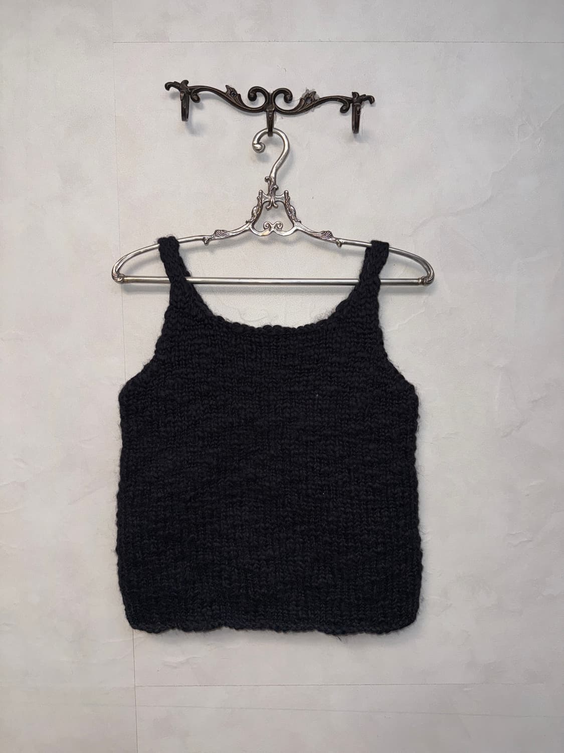 Charcoal skull wool bustier sleeveless  상품이미지5