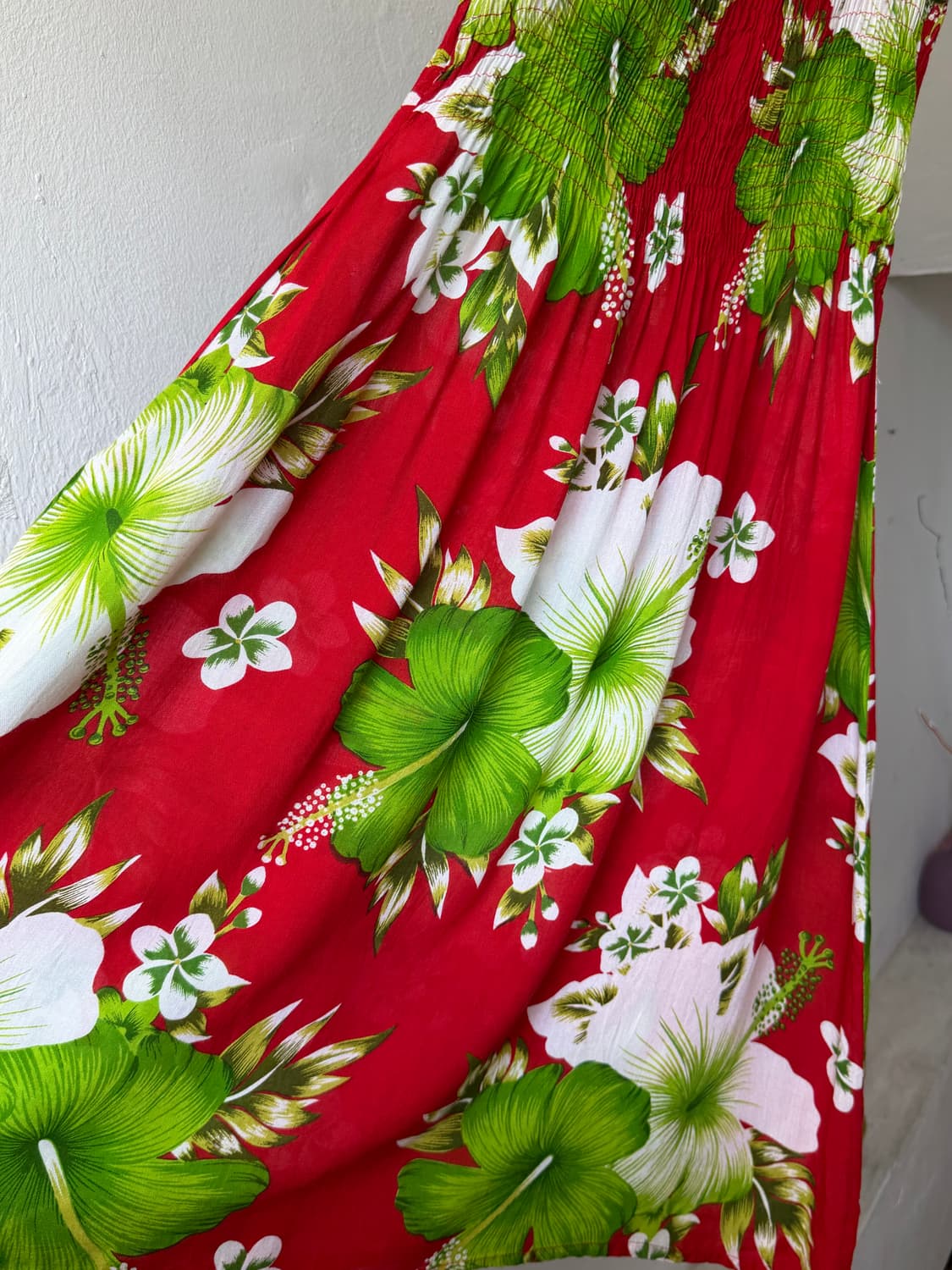 하와이안 오프숄더 롱 원피스 상품이미지3