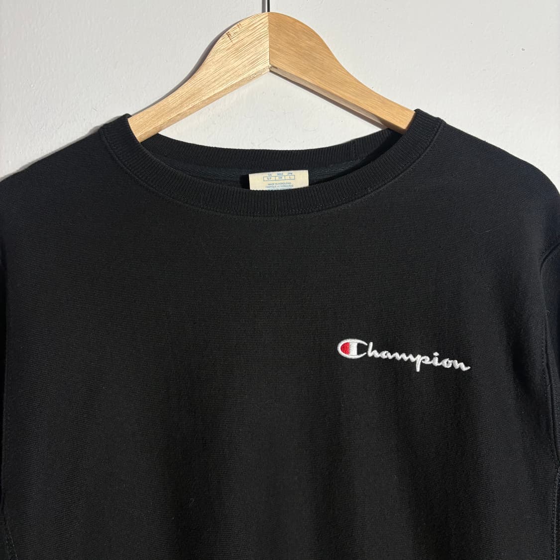 챔피온 블랙 로고 맨투맨 (무료배송) 상품이미지3