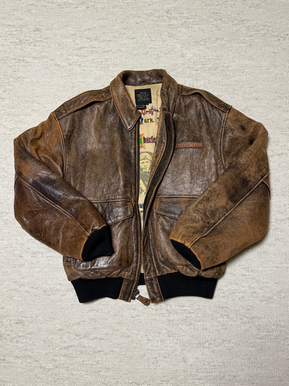 아비렉스 Avirex type a-2 leather jacket 상품이미지1