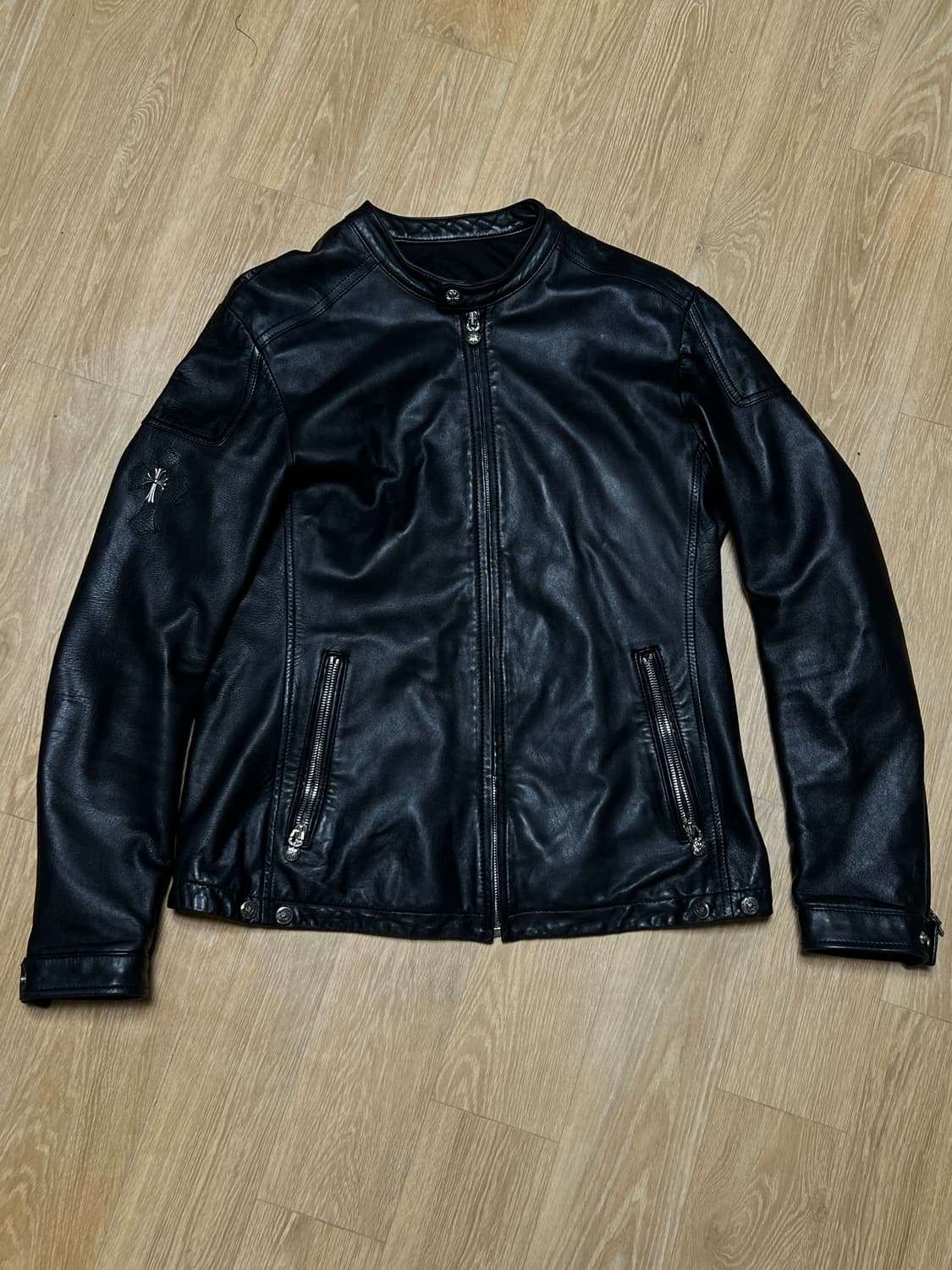 제냐 차이나카라 가죽자켓(크롬하츠 스타일 커스텀) XL 상품이미지3