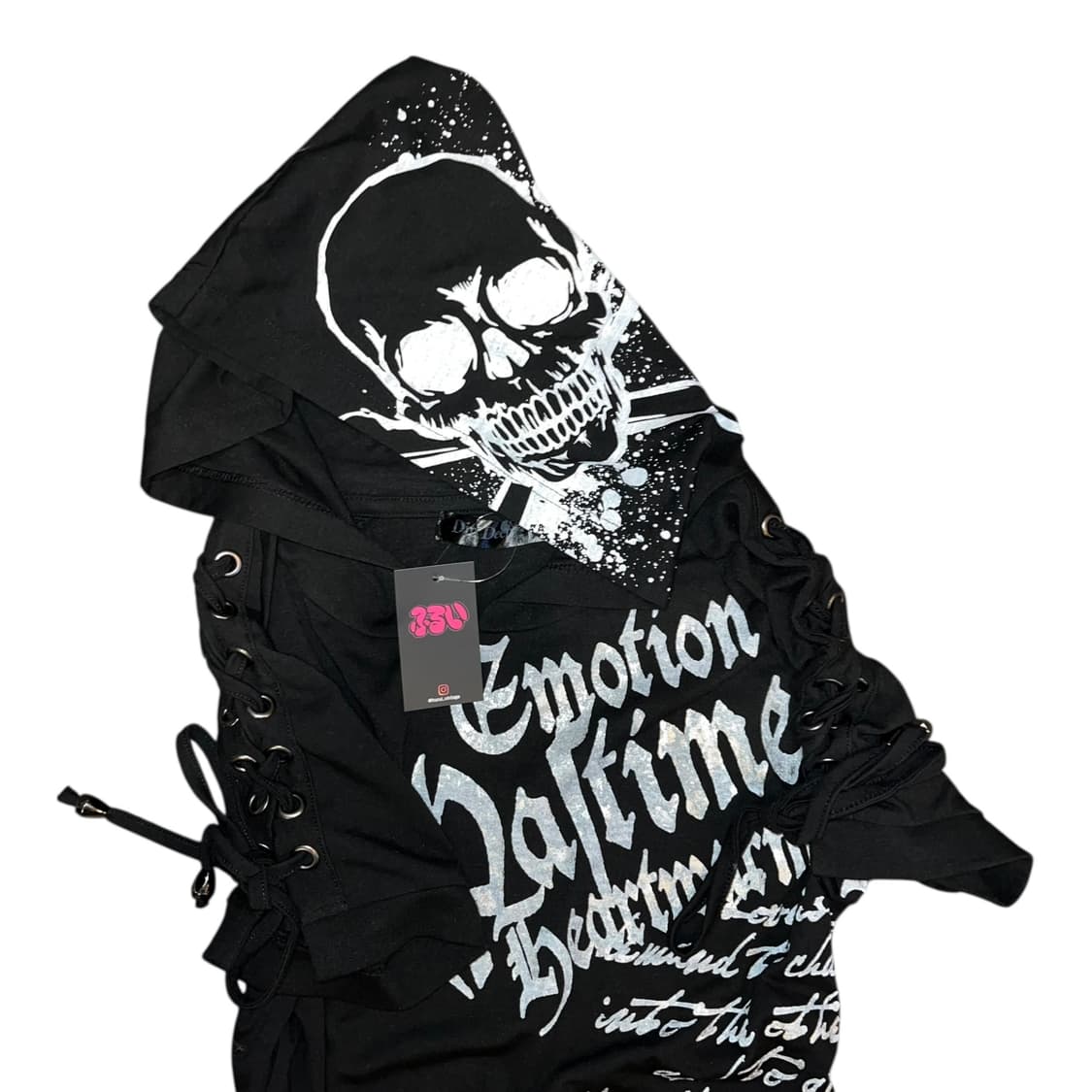 DIG DEEP 디그딥 아일렛 펑크프린팅 큐빅 반팔 원피스 펑크y2k 상품이미지2