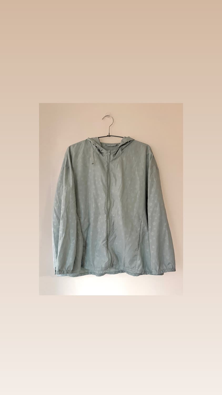 일본 빈티지 민트 도트 바람막이 상품이미지1