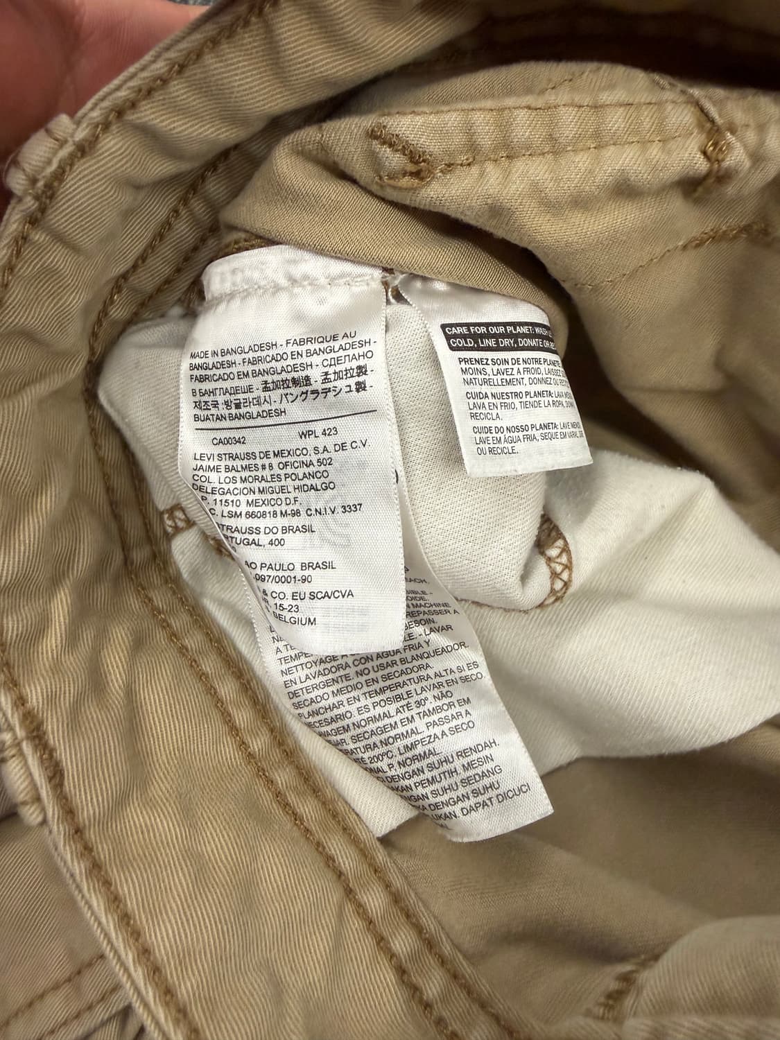 32) 리바이스 빈티지 베이지 카고 반바지 상품이미지3