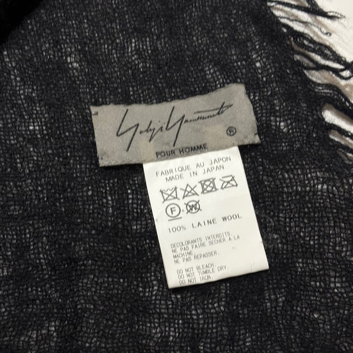 요지 야마모토 뿌르 옴므 콤비 머플러 상품이미지3