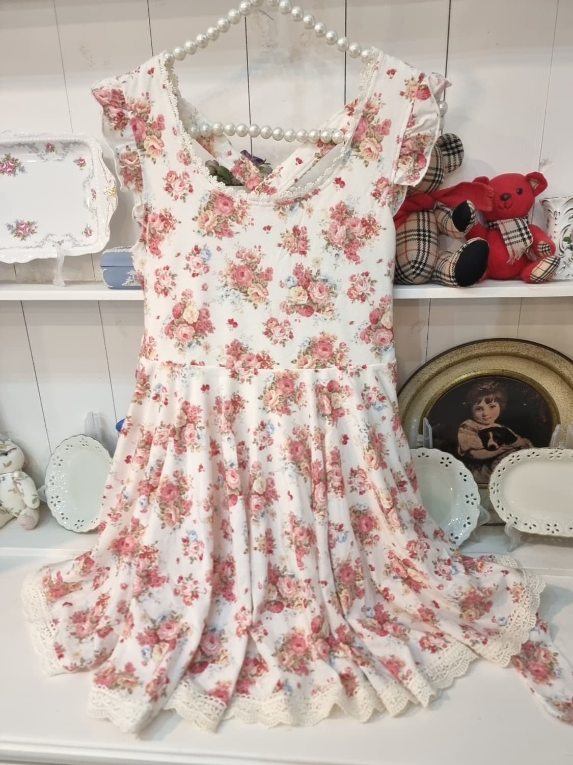 Liz Lisa 로즈 플로랄 레이스 원피스 상품이미지1