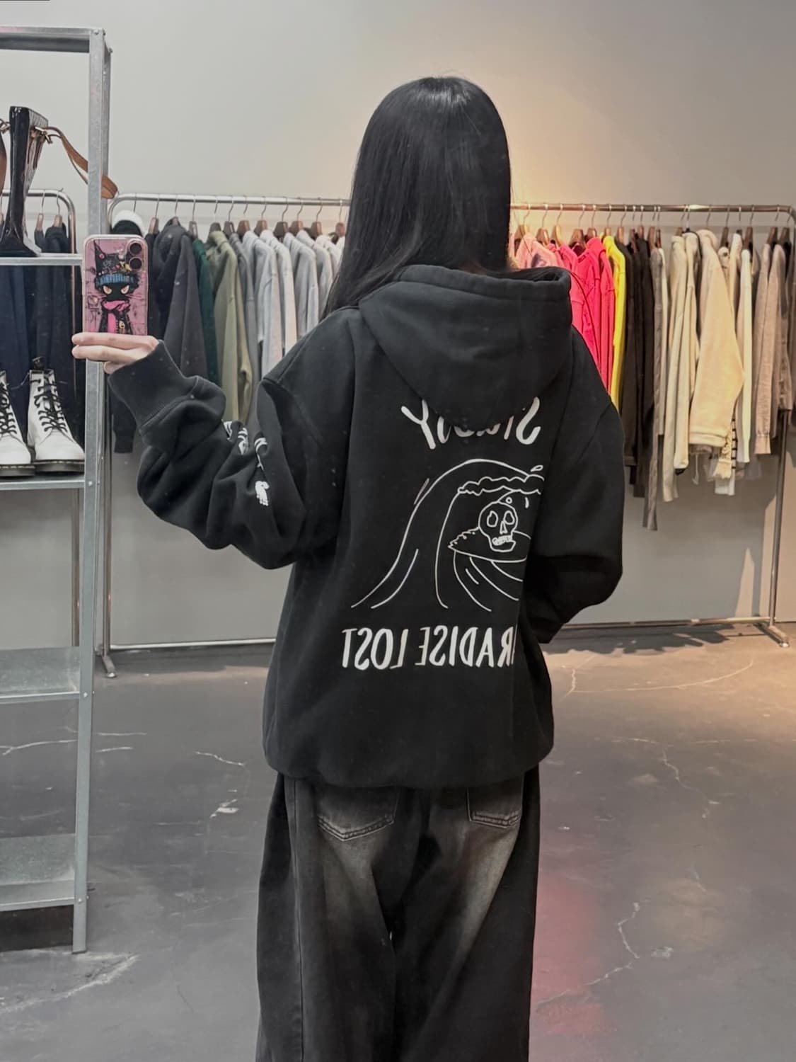 스투시 파라다이스 로스트 빅로고 후드티 A3552 상품이미지1