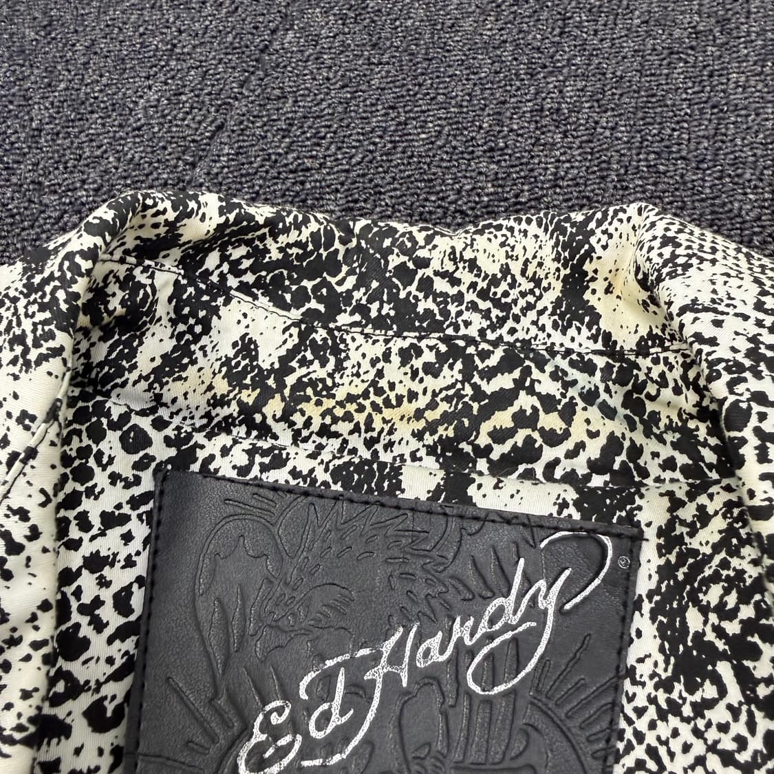 에드하디 스네이크 프린트 아플리케 라인스톤 트랜치 코트 상품이미지9