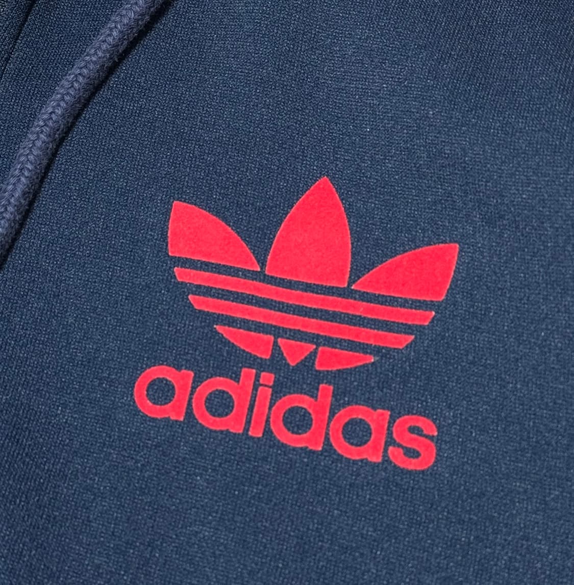 아디다스 딥네이비 레드 후드집업 상품이미지5