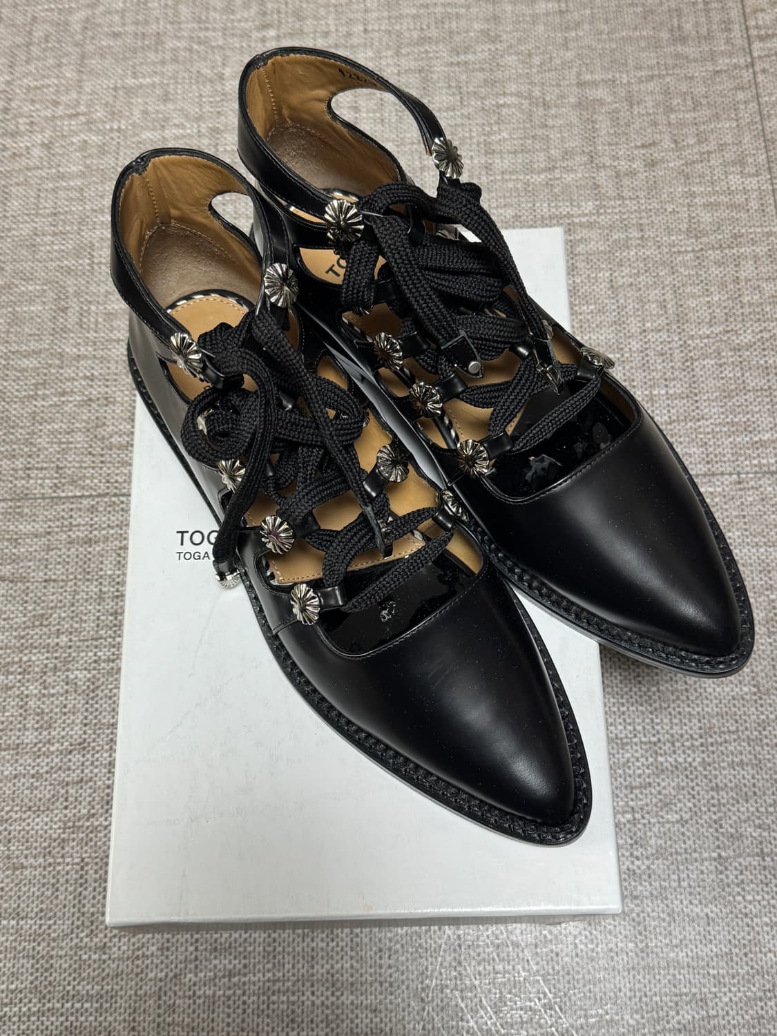 Toga pulla 토가 풀라 레더 레이스업 슈즈 상품이미지3