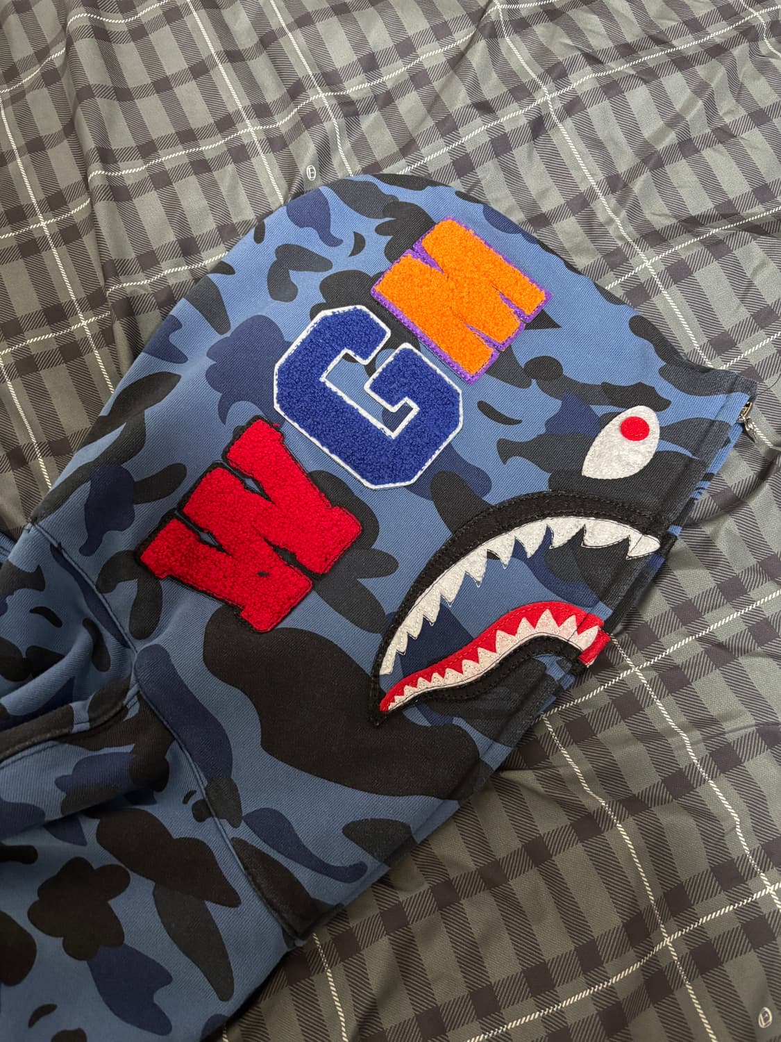 베이프 샤크카모 후드집업 XXL 상품이미지6