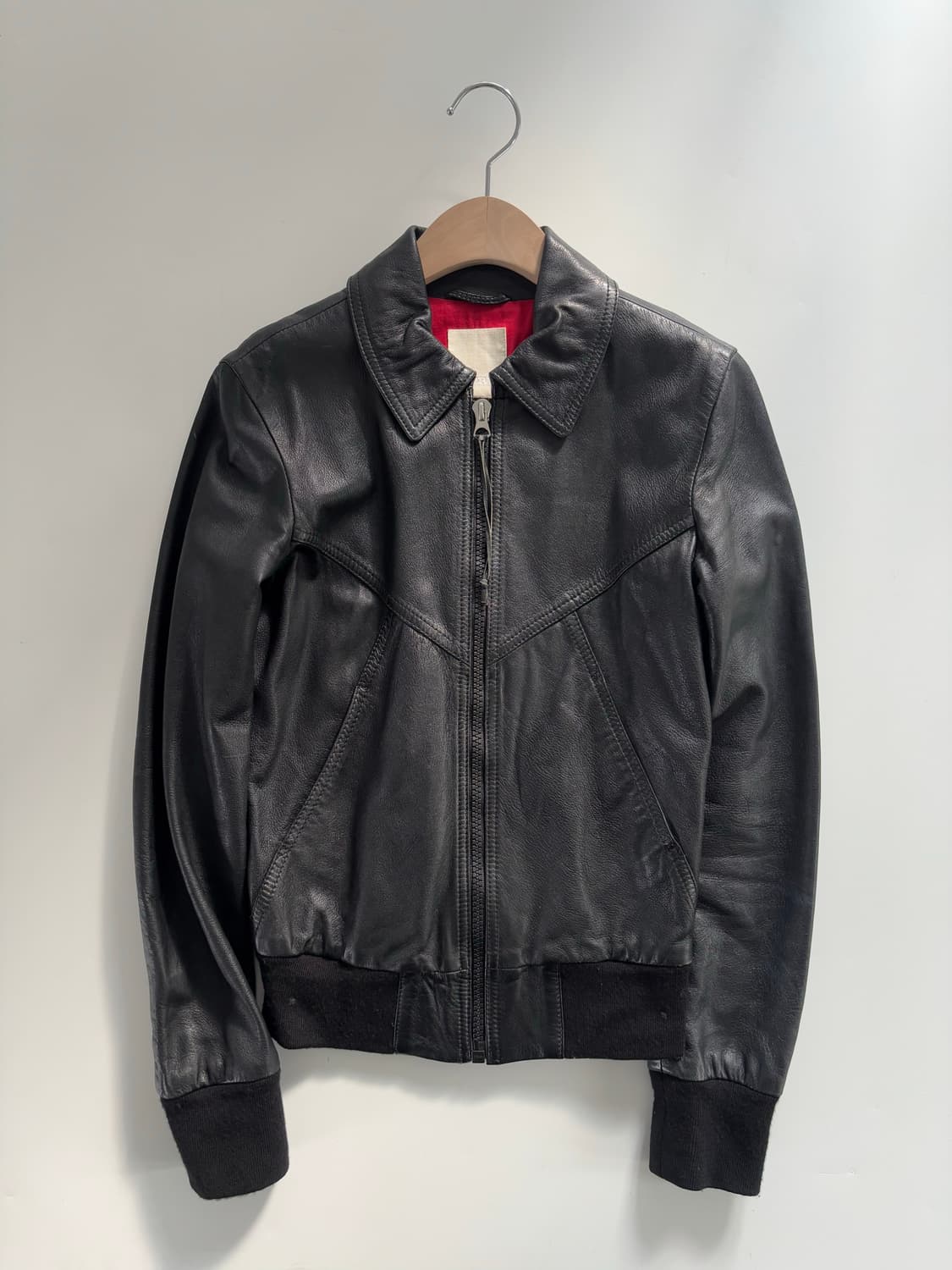 Diesel 디젤 블랙 레더 자켓 상품이미지2