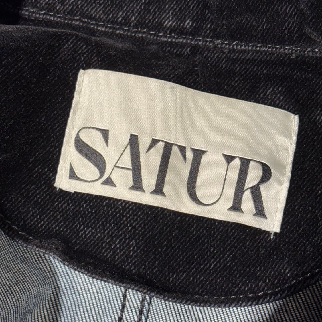 SATUR 셰터 블랙 레이온 빅포켓 카라넥 캐주얼자켓 L 상품이미지3