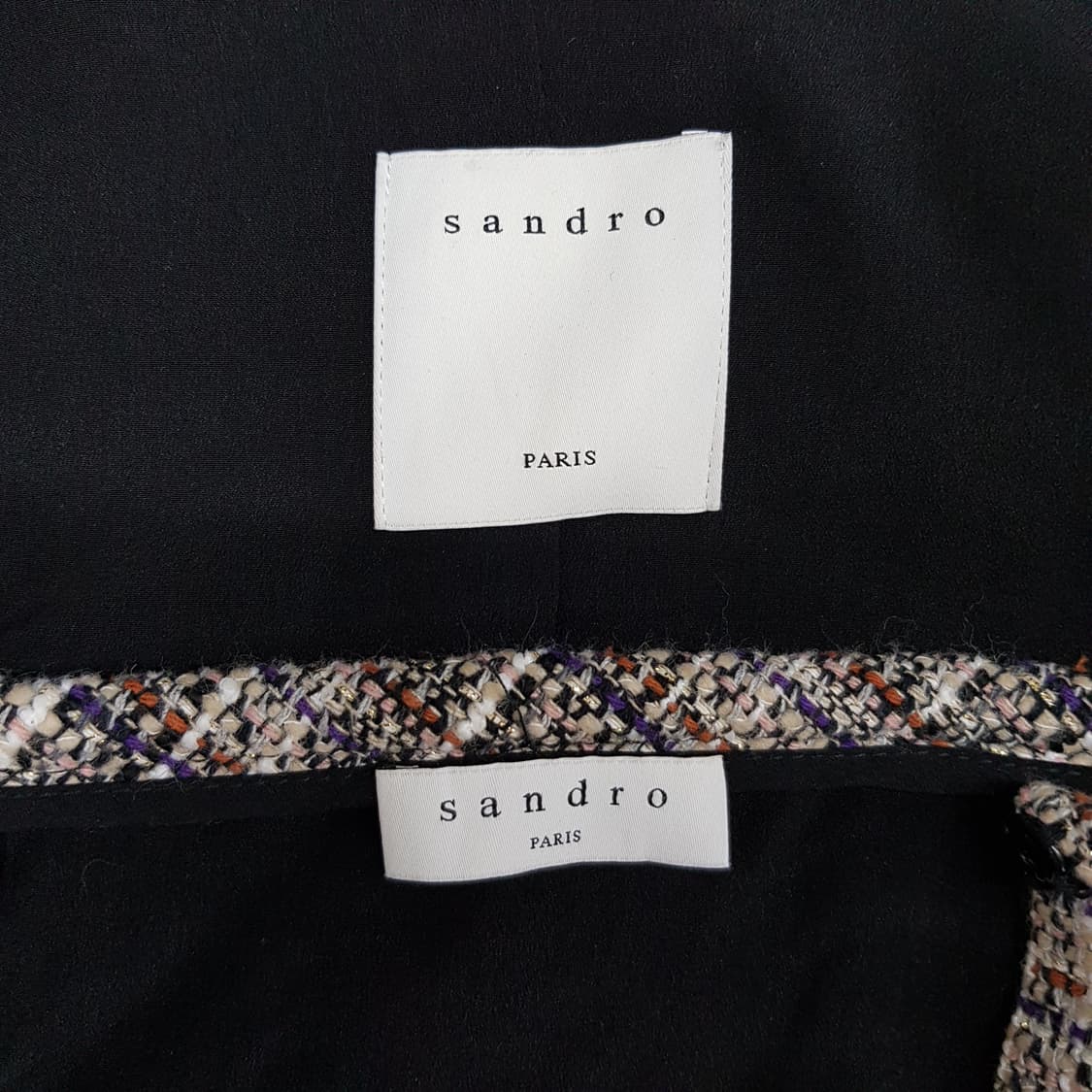 산드로 SANDRO 트위드 크롭 자켓 스커트 투피스 세트 상품이미지8