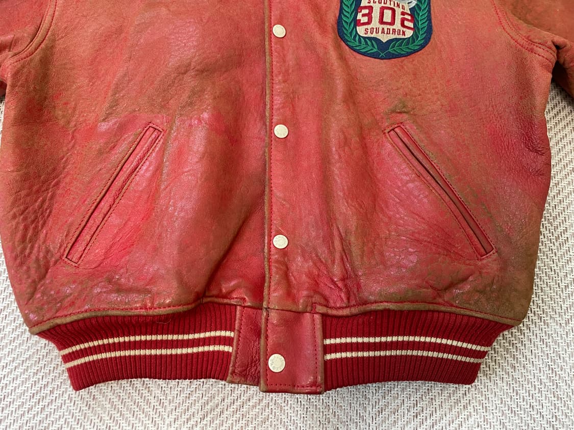 8~90s 아비렉스 usa  레더 바시티 자켓 J03914 상품이미지6