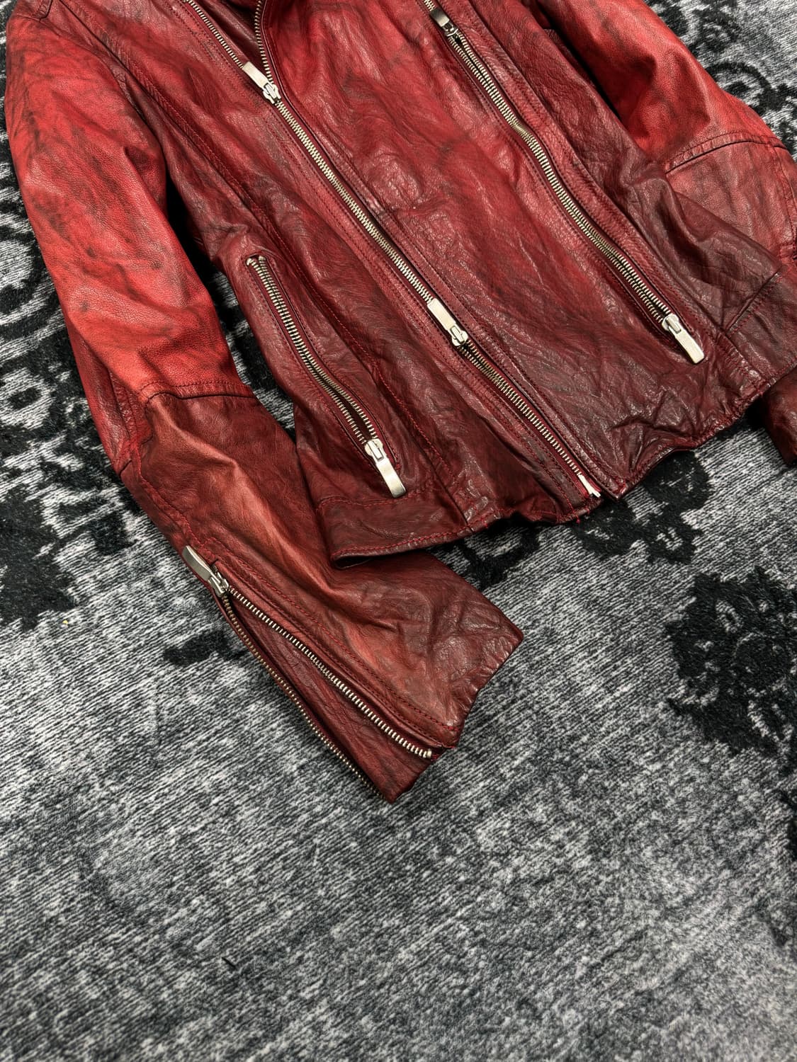Harlem rounge bloody red buffalo skin le 상품이미지4