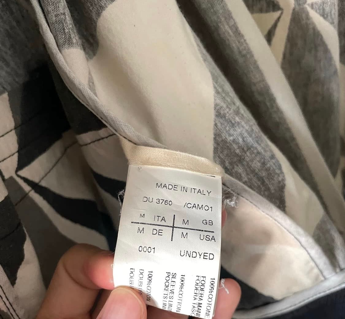 13ss 릭오웬스 기하학 카모 봄버자켓 M 상품이미지4