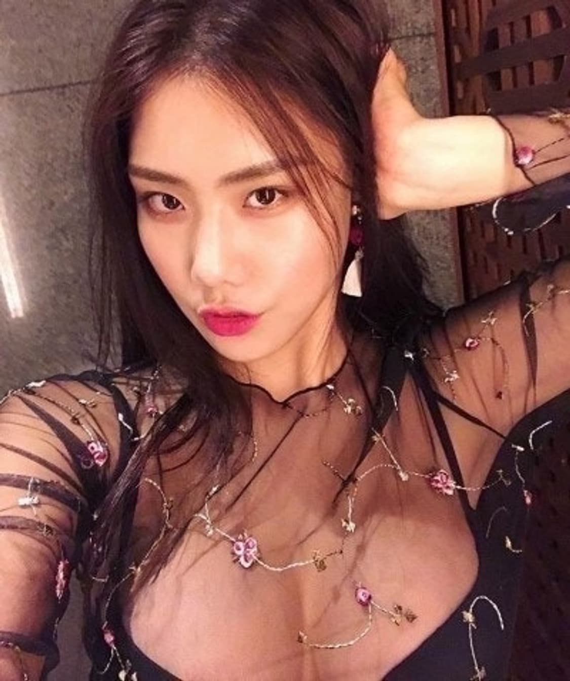 다크빅토리 꽃 시스루 블라우스 상품이미지1