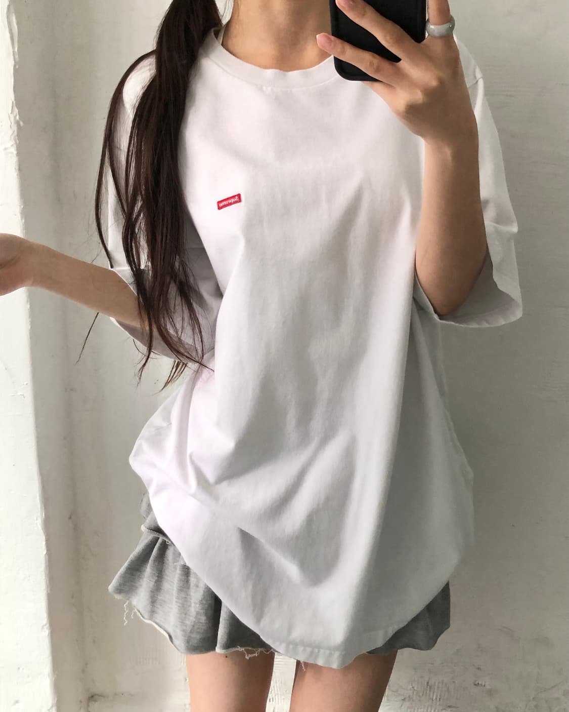 Supreme 슈프림 화이트컬러 박스로고 티셔츠 상품이미지1