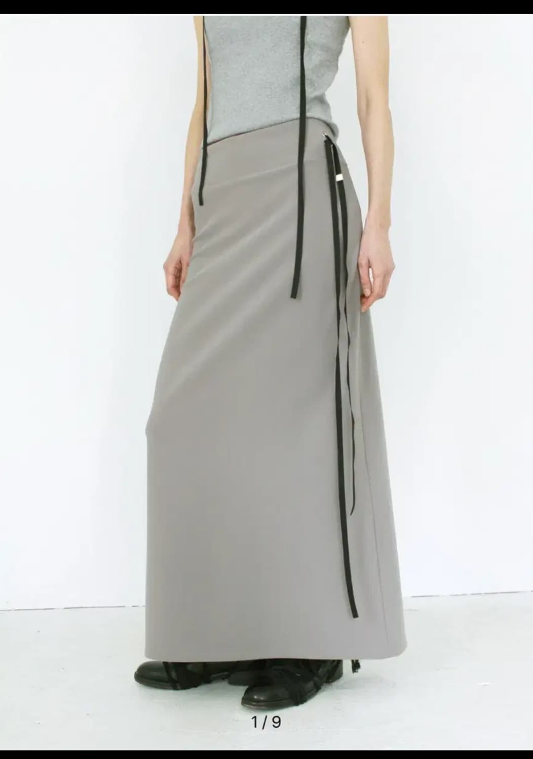포허 for her 맥시 스커트 실버그레이 상품이미지3