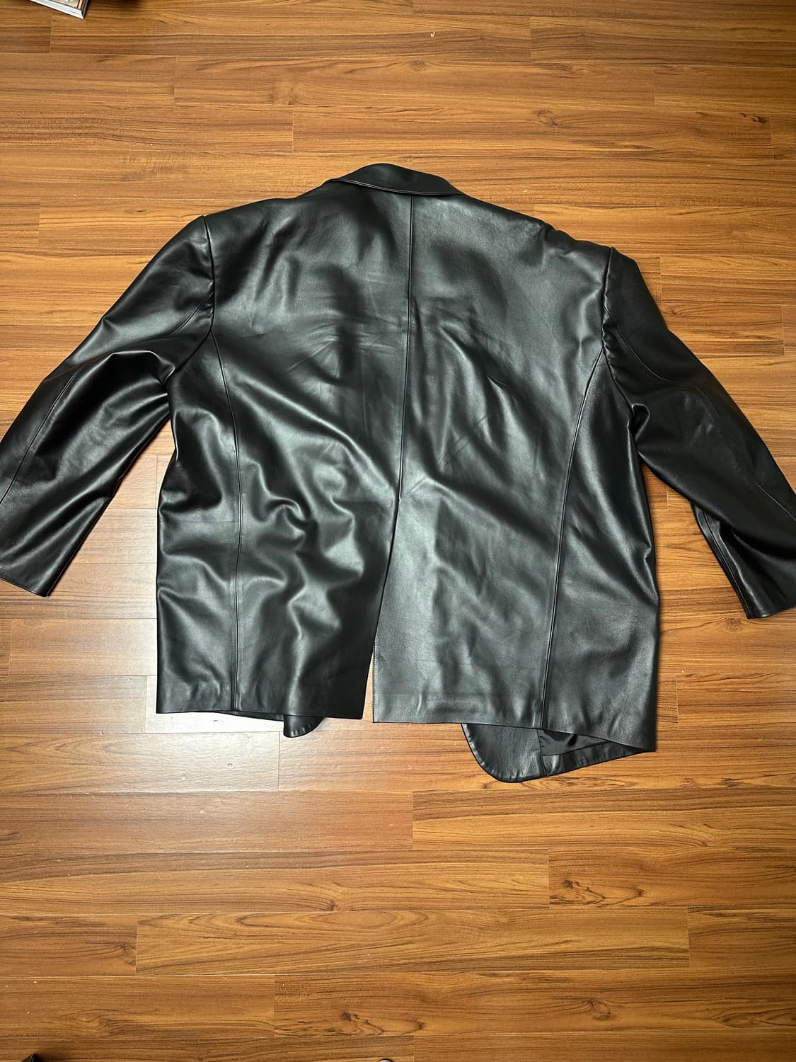 랑거 langer 레더 핀턱 램스킨 자켓 os 상품이미지3