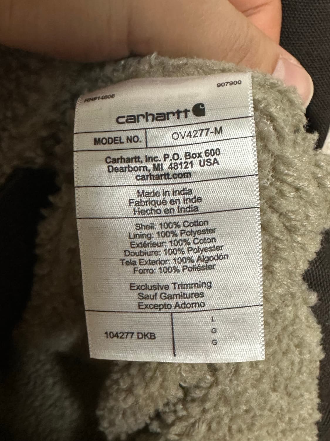 칼하트 덕 셰르파 베스트 판매합니다 상품이미지4