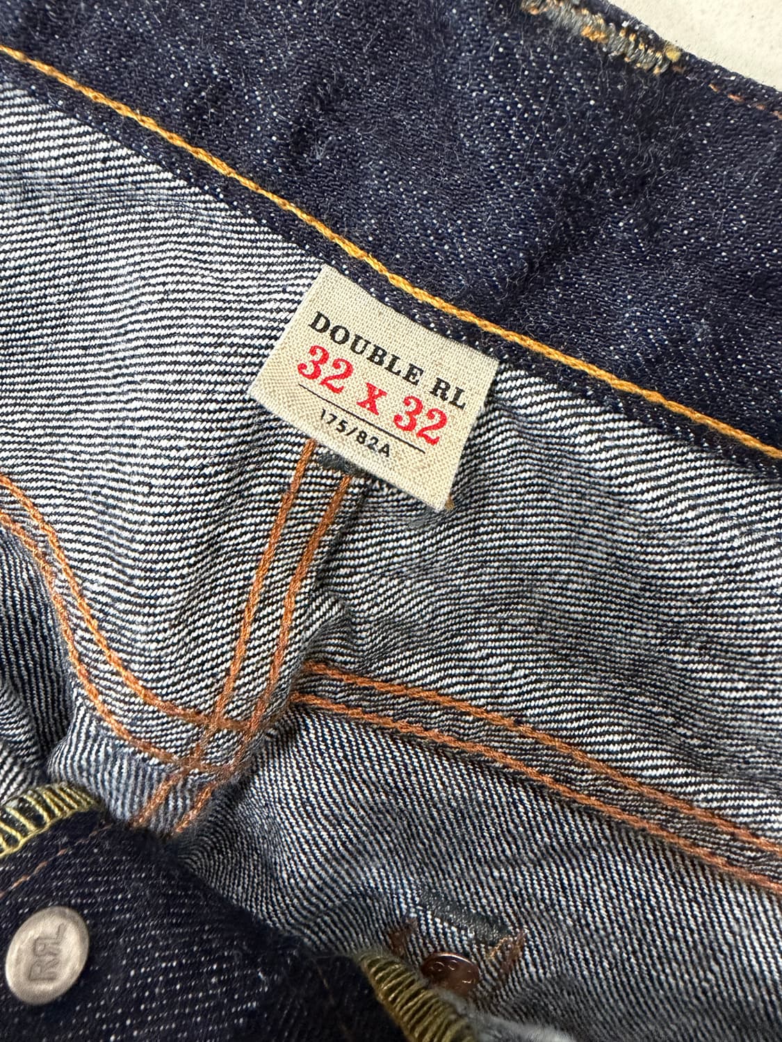 rrl 더블알엘 빈티지 파이브포켓 이스트웨스트 셀비지 린스 진 32/32 상품이미지4