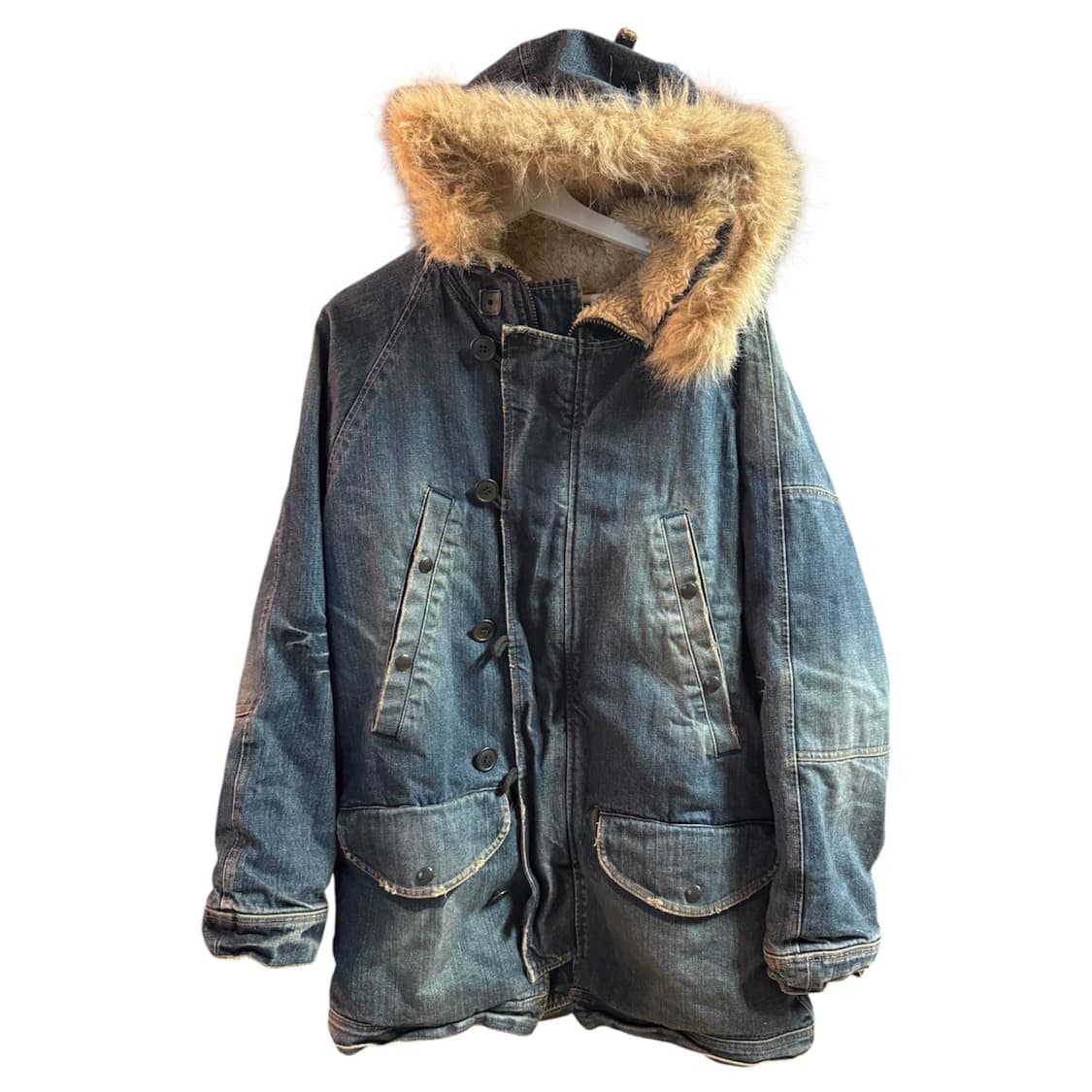 04aw 데님 패치 다잉 n3b 퍼자켓 상품이미지6