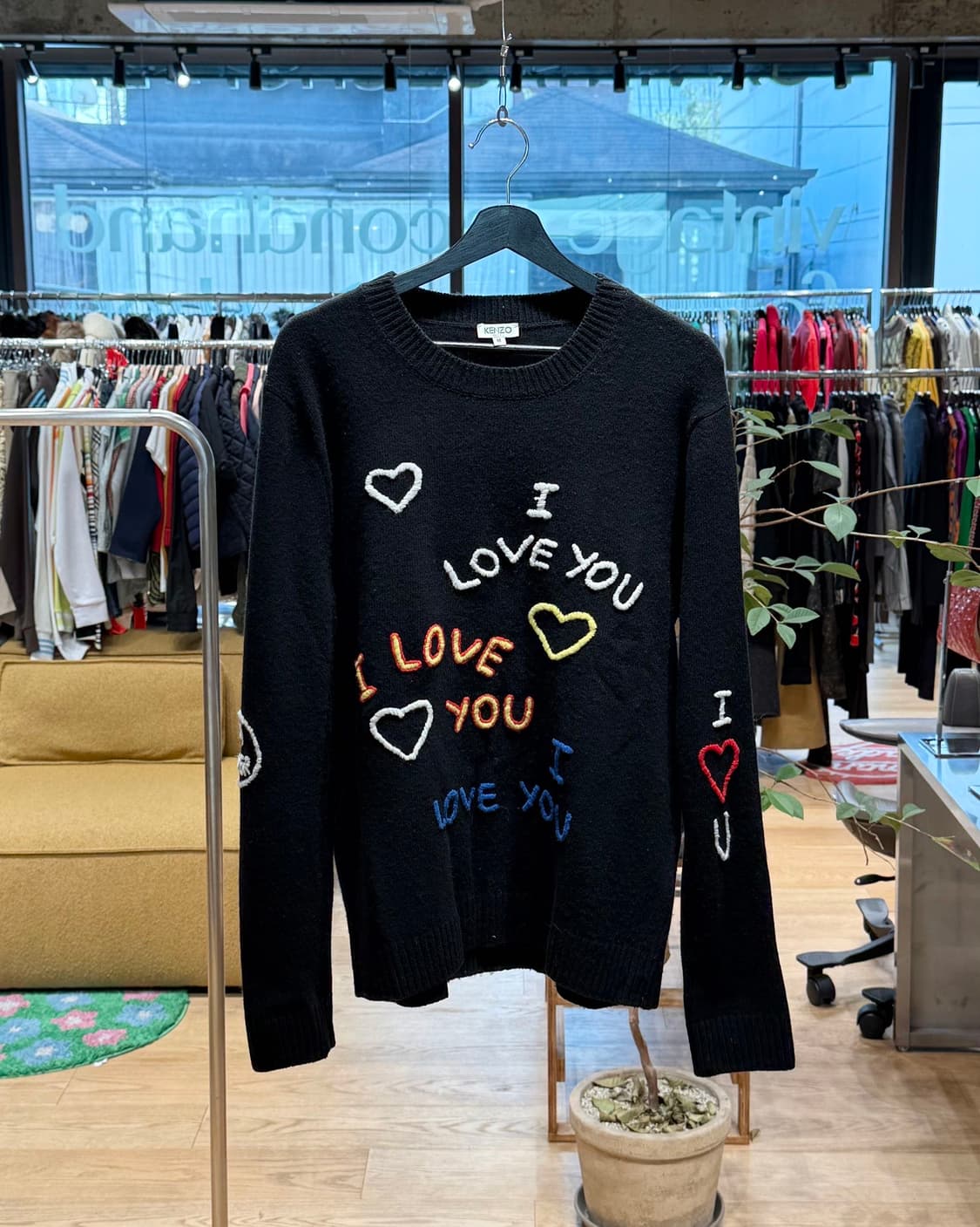 겐조 블랙 16FW i love you 캡슐 울 니트  상품이미지1