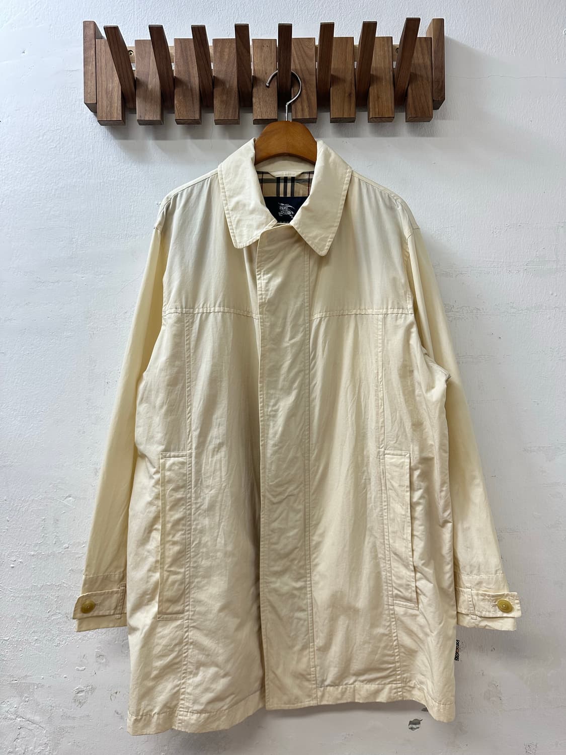 Burberry 버버리 클래식 베이지 코튼 하프 코트 자켓 상품이미지1