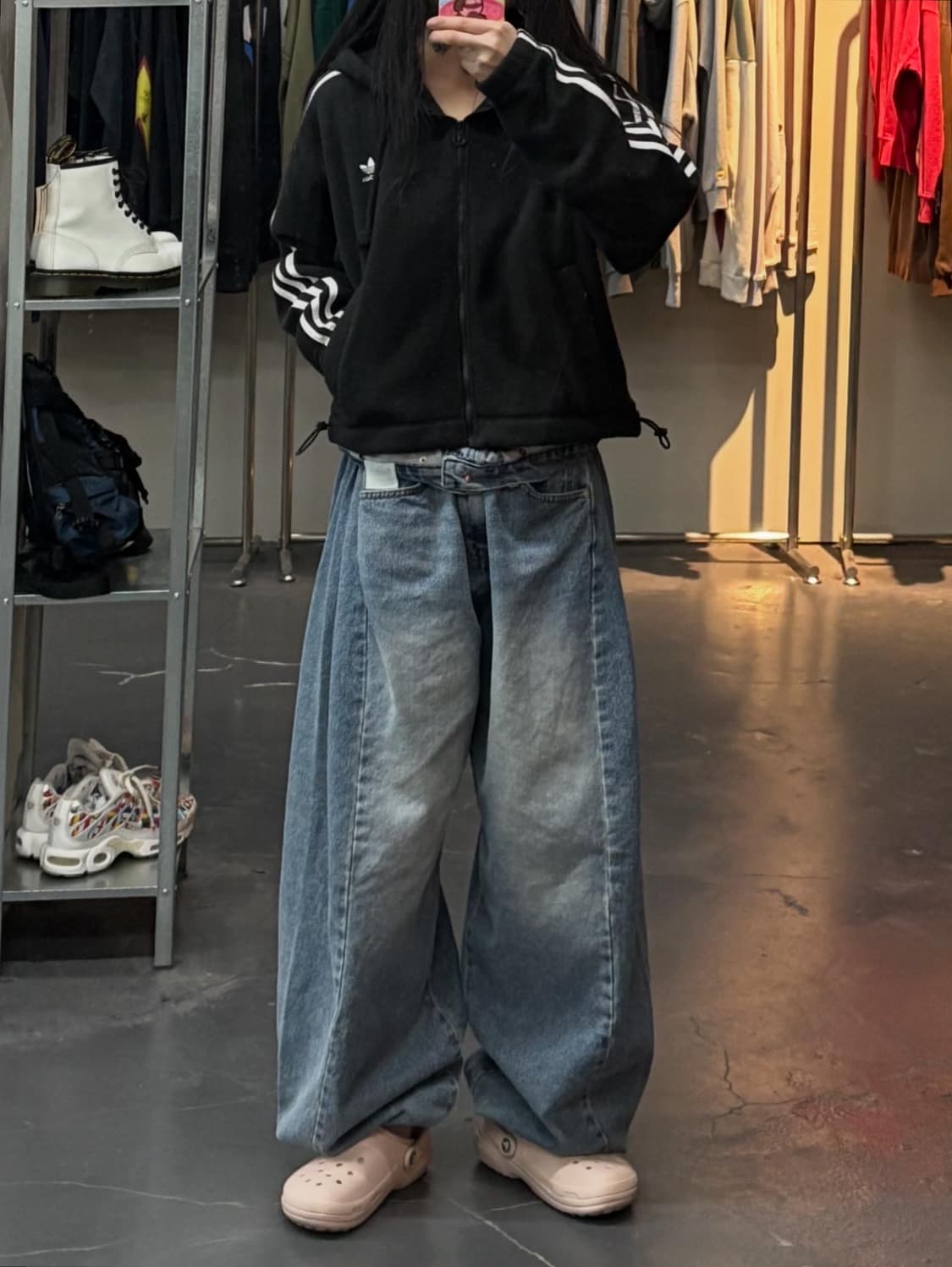 아디다스 플리스 크롭 풀집업 A3182 상품이미지1