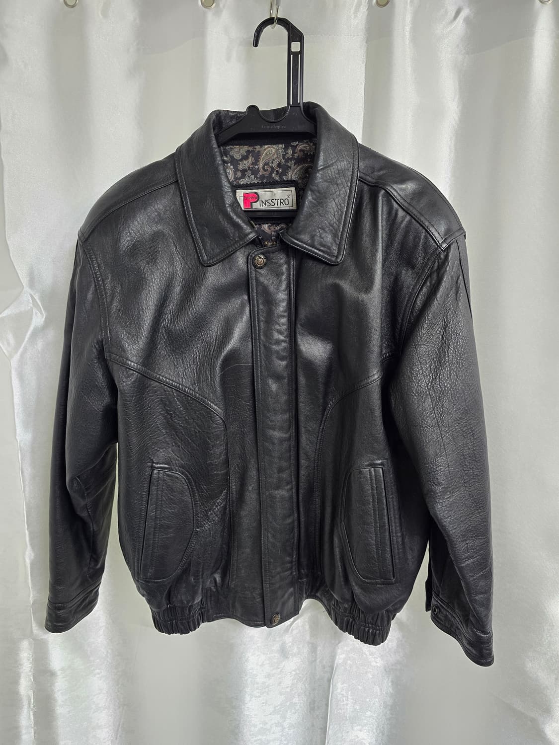 PINSSTRO 블랙 양가죽 봄버 자켓 (1669) 상품이미지1