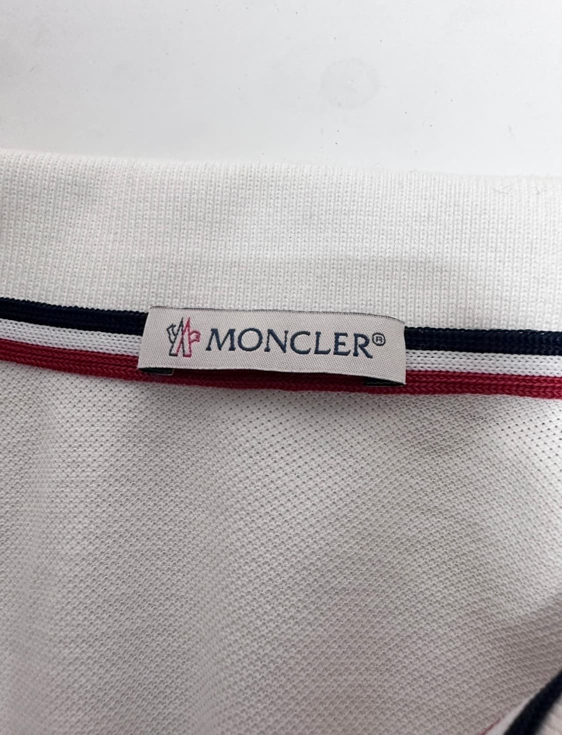 몽클레어 로고 반팔 카라티 화이트 상품이미지6