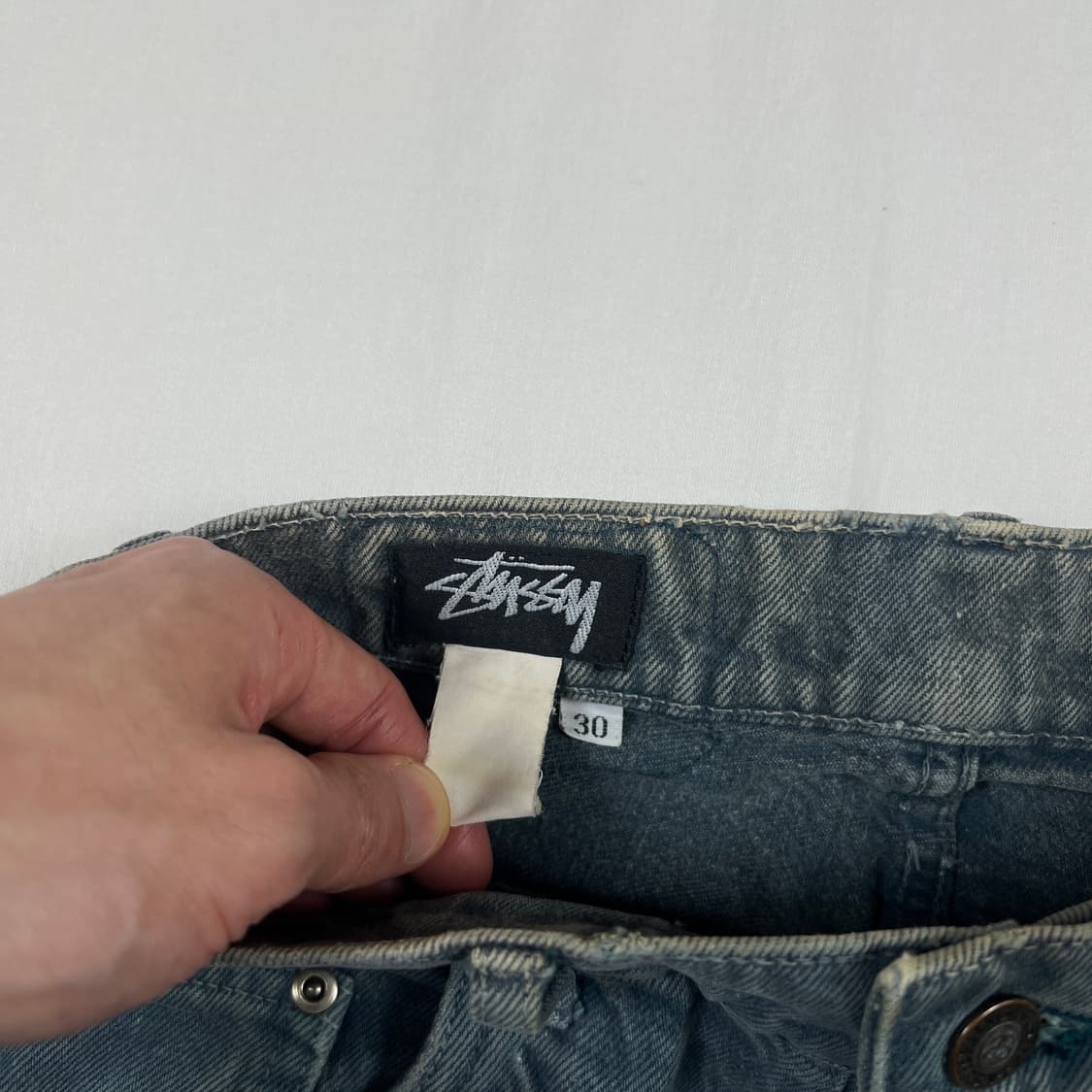 90‘s 스투시 stussy 쇼트 데님팬츠 반바지 상품이미지9