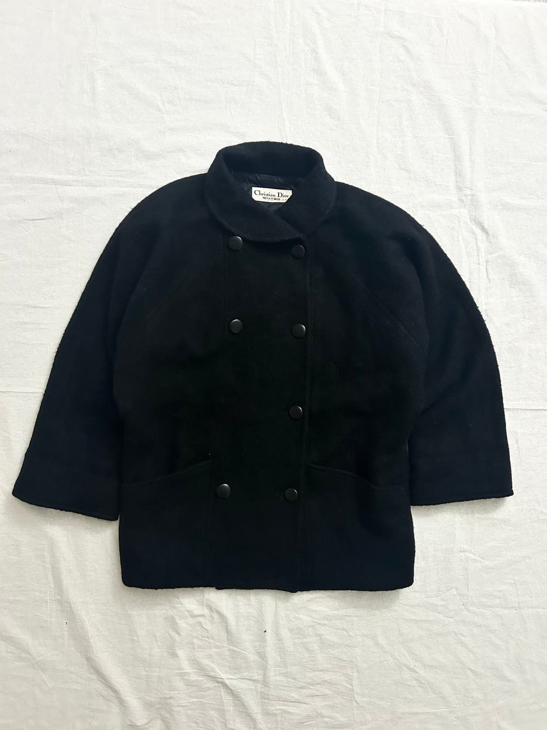 크리스찬 디올 80s 더블 브레스트 울 하프 코트 상품이미지4