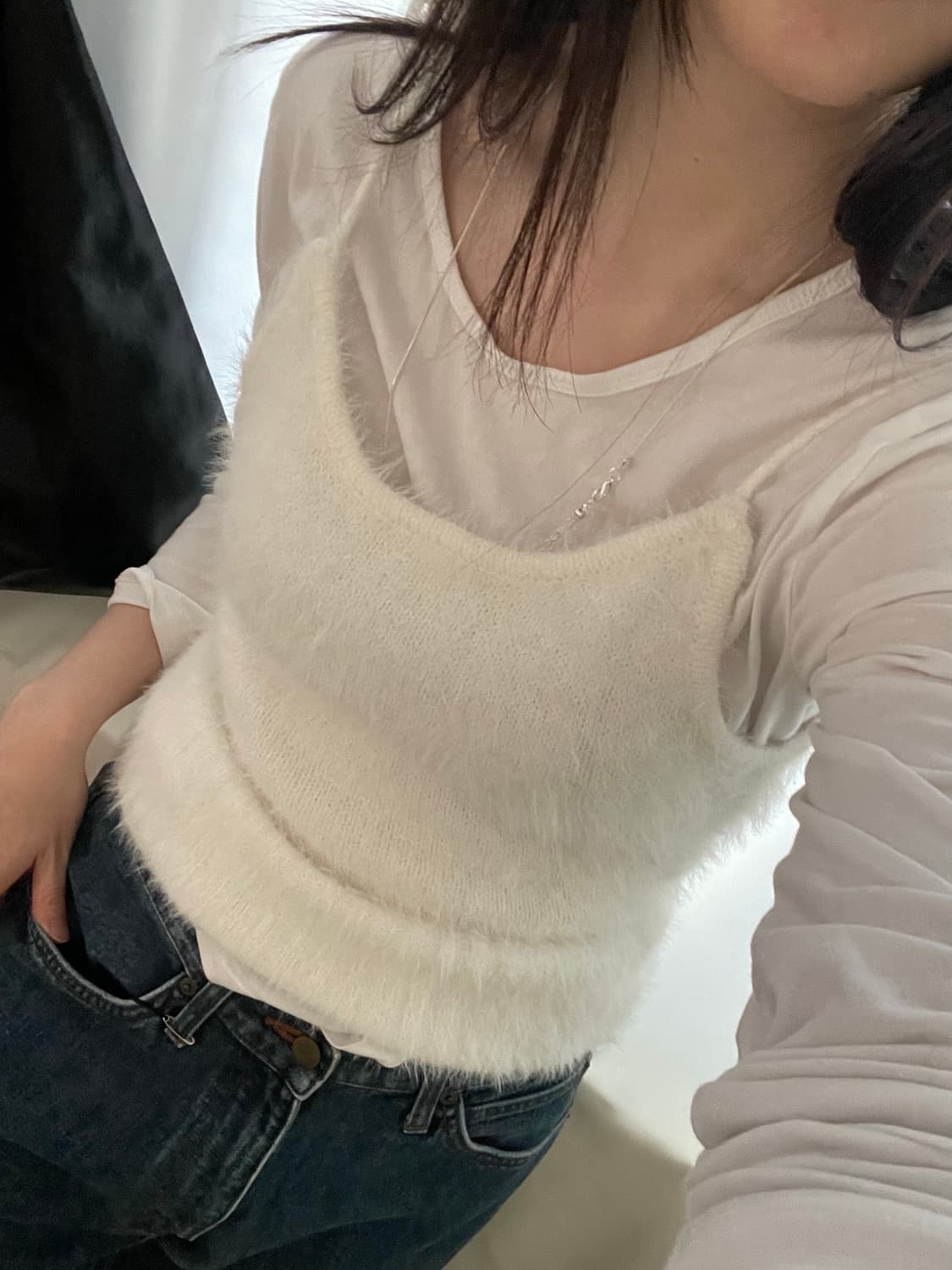 vintage snow fur bustier 상품이미지5