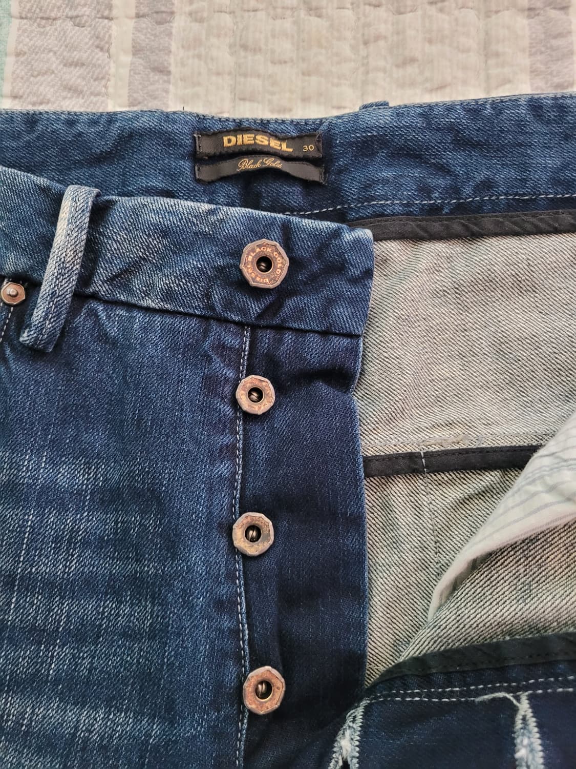 디젤 diesel 블랙골드 슬림스키니 셀비지데님 탭30 실32 상품이미지4