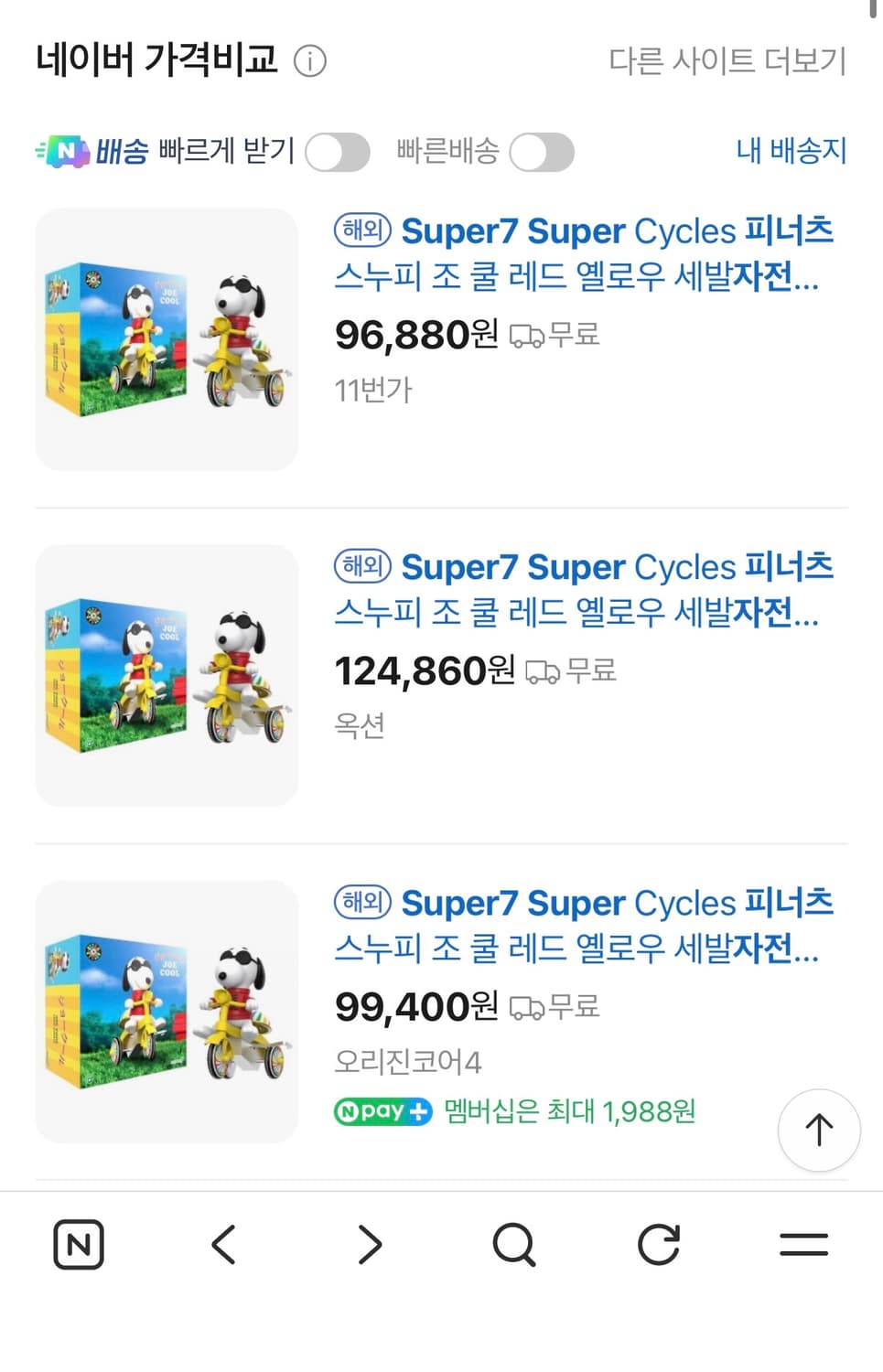 스누피 피규어 super7 상품이미지4