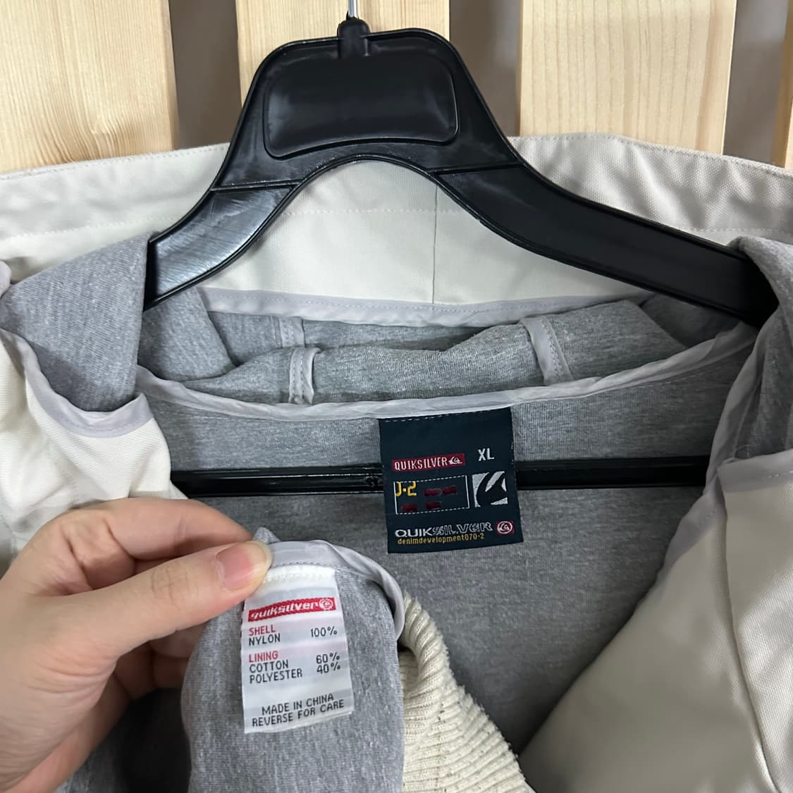 (XL) 퀵실버 빅로고 헤비 후드 자켓 상품이미지5