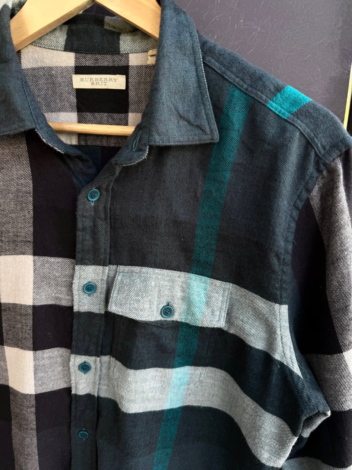 L/ 버버리 노바체크 코튼니팅 셔츠자켓 상품이미지5