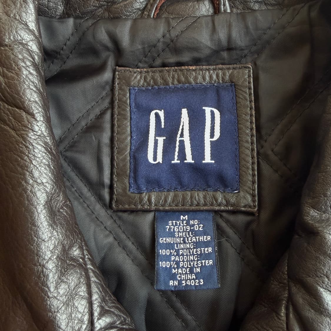 90s 올드 갭 싱글 레더 자켓 상품이미지8