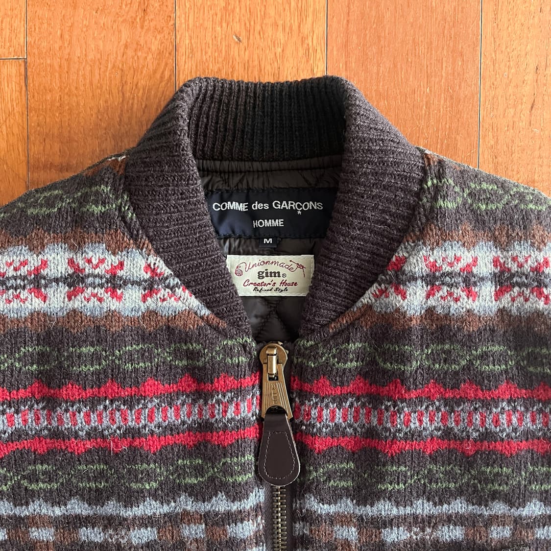 꼼데가르송 옴므 퀼티드 니트 베스트 상품이미지2