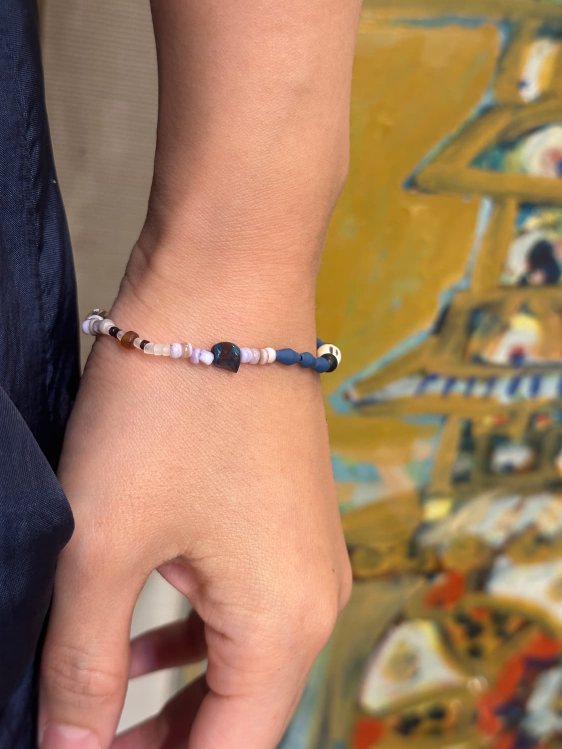 Musta cow horn mix gemstone bracelet 상품이미지4