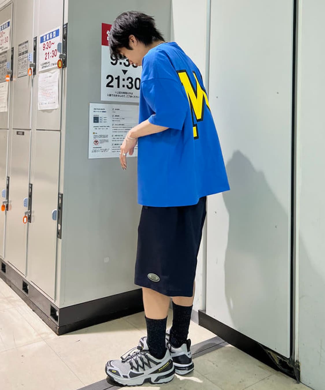 민나노 x 빔즈 x 챔피온 티셔츠 블루 L 상품이미지5