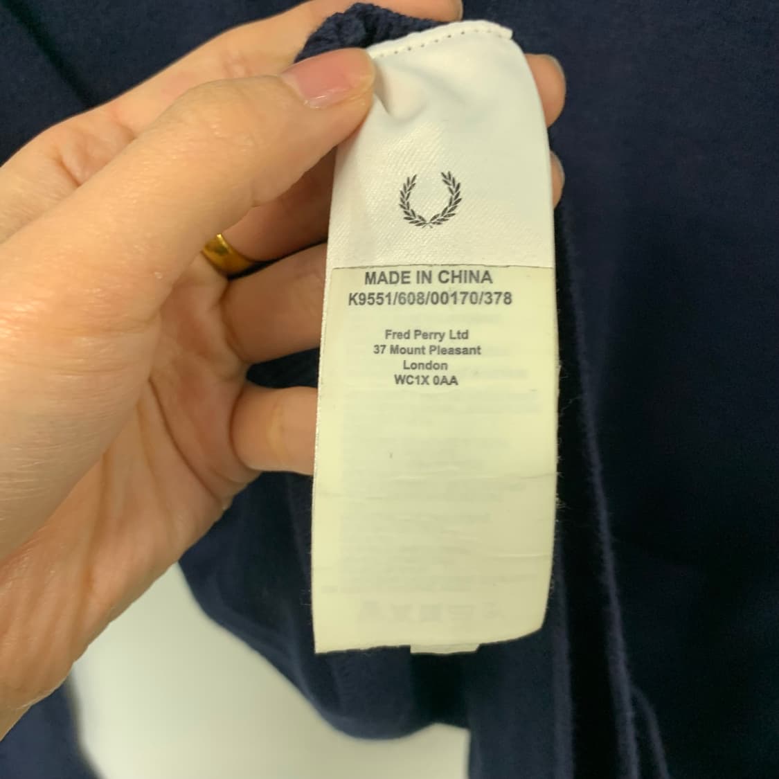 프레드페리 자수로고 네이비 니트 가디건 상품이미지4