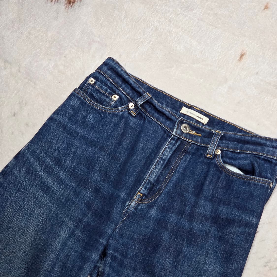 빈티지 진청 세미와이드 데님팬츠 상품이미지3