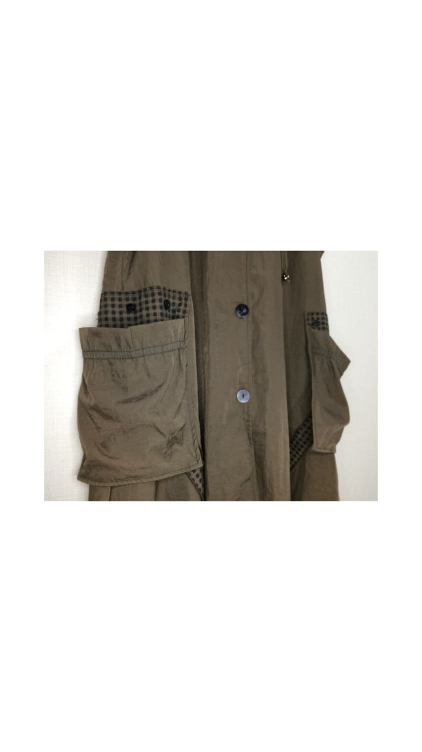 빈티지 브라운 셔링 롱 베스트 상품이미지4