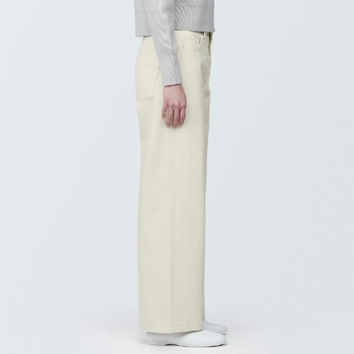 무인양품 밴딩 데님 와이드 배기 팬츠 (새상품) 상품이미지8