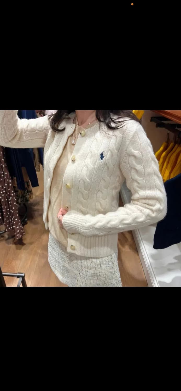 🔥[무료배송/새상품]🔥폴로 여성 꽈배기 울 캐시미어 가디건 3 col 상품이미지6